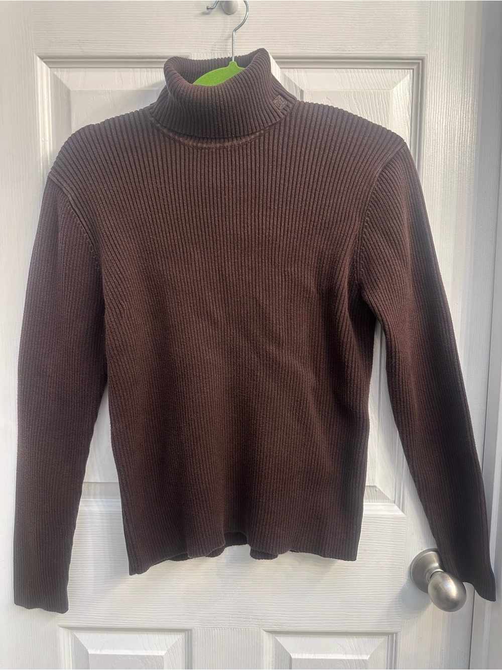 Vintage Lauren Ralph Lauren Brown Ribbed Turtleneck Sweater